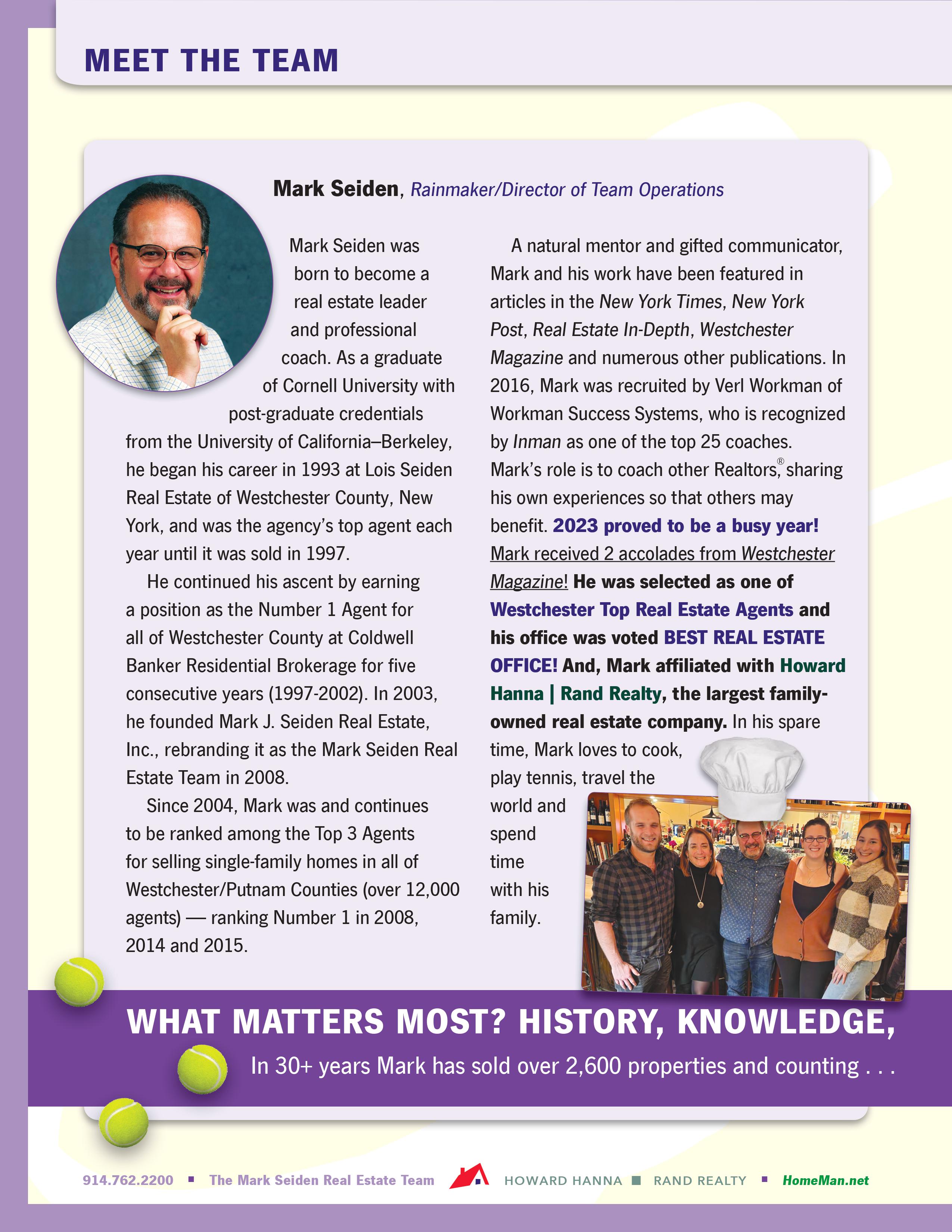 About Mark Seiden, your Westchester County Real Estate Expert